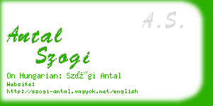 antal szogi business card